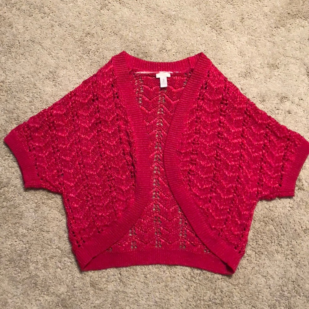 Chico’s Deep Pink Cardigan Shrug